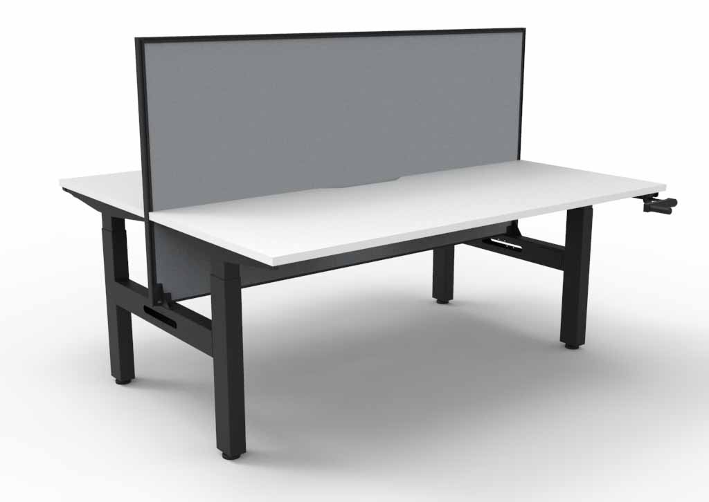 Boost Crank Double Sided Sit-Stand Workstation - with Screen
